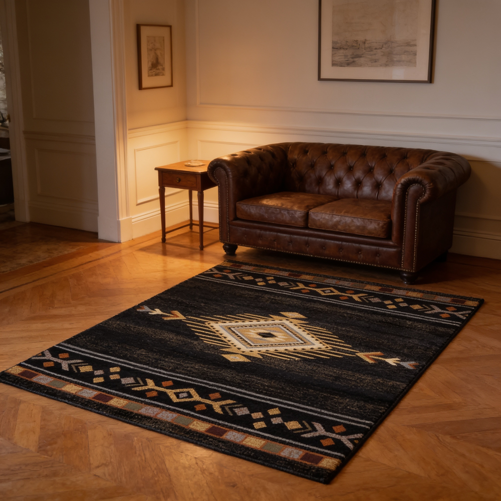 Tribes GC_YLS4001 Black 2 ft. x 3 ft. Southwest Area Rug-B186P180983 - 场景图