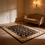 Classic GC_VIN5007 Black 5 ft. 3 in. x 7 ft. 3 in. Area Rug-B186P452260 - 场景图