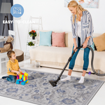 MARFI Collection 8X10 Blue / Silver / Oriental Area Rug-B189P183521 - 正方形修复
