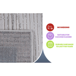 MARFI Collection 2X3 Blue / Ivory / Bordered Doormat Rug-B189P183526 - 商品介绍图