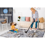 PAYAS Collection 8X10 Ivory / Blue / Abstract Area Rug-B189P183559 - 商品介绍图