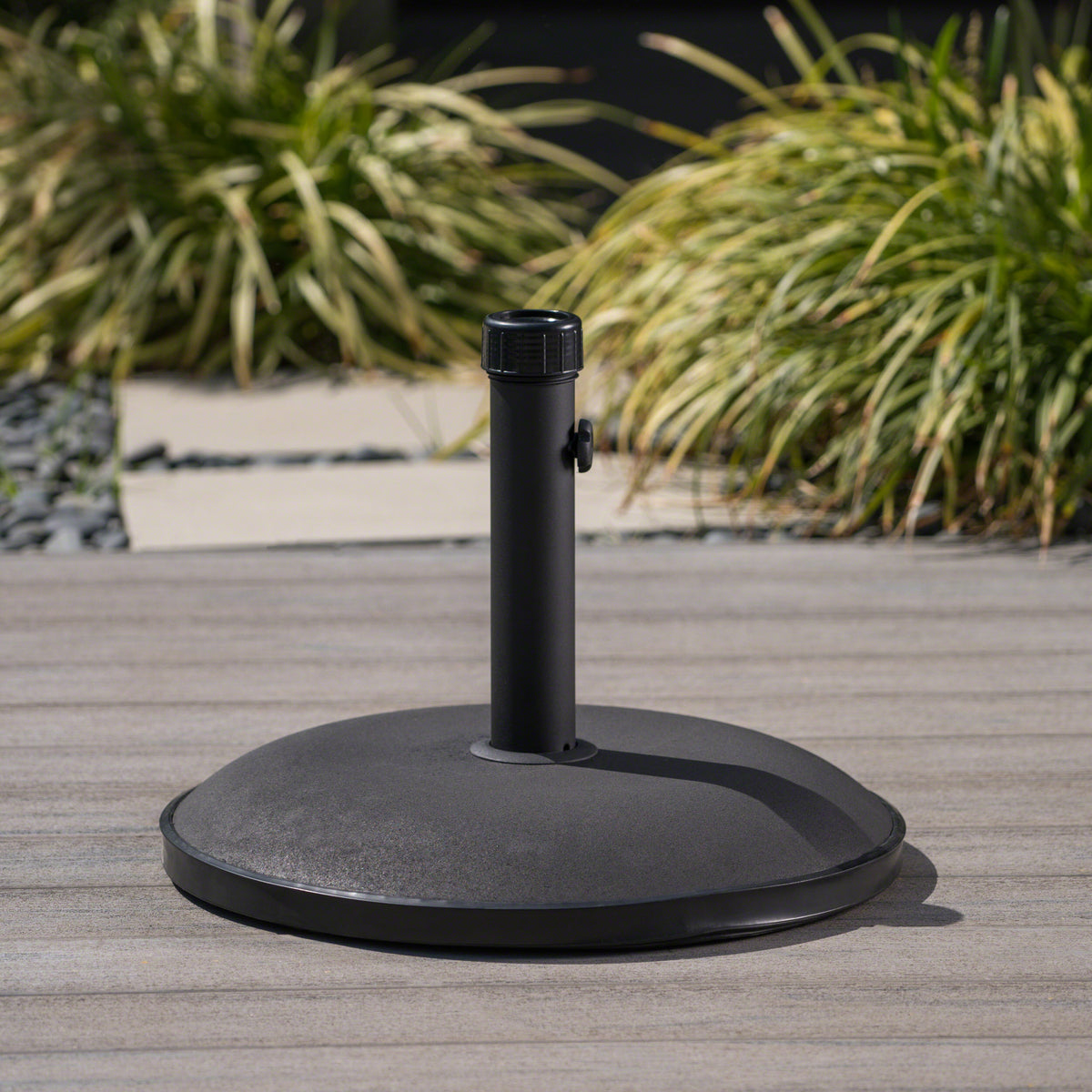 55 lb Concrete & Steel Umbrella Base – Stable Foundation for Up to 12ft Umbrella 54756.00BLK-djyc