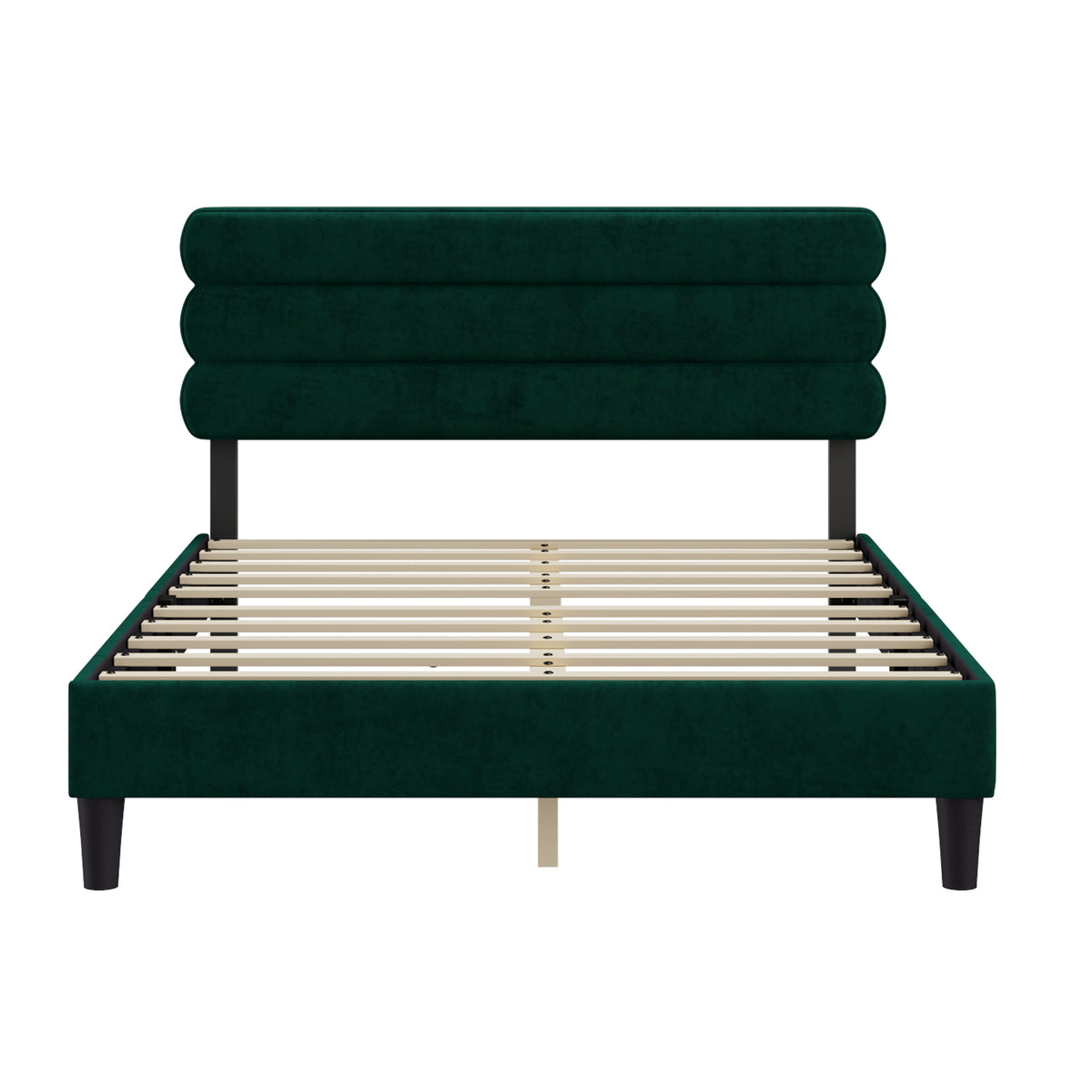 Queen Bed Frame with Headboard,Sturdy Platform Bed with Wooden Slats Support,No Box Spring,Mattress Foundation,Easy AssemblyGreen W1793140484-djyc