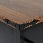 K&K 54.5" Farmhouse Kitchen Island with Power Outlet, Kitchen Storage Islandwith Internal Storage Rack, Drop Leaf, Spice Rack, Rolling Kitchen Cart on Wheels, for Home, Kitchen and Dining Room,Black N707P170349B-djyc