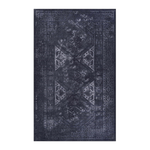 MAVAL Black Washable Rug 4x6 Area Rug (Black+Gray, 4' x 6')-B189P189003