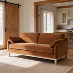 Pasadena 75.5' Modern Farmhouse Sofa, Burnt Orange Performance Velvet-B2719P479036 - 场景图