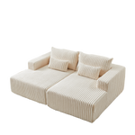 87" Oversized Sectional Lounge Chaise,No Assembly Required,Cloud Plush Loveseat with Reclining Sofa Bed,Fluffy Modern Sleeper Chair for Indoor Living Room Bedroom W834S00320-djyc