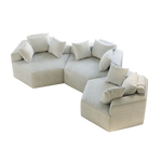 54''L Chenille Sponge single sofa,No Assembly Required,Fluffy Modern Sleeper Chair for Living room, Bedroom, Lounge and Projection Room W834P221045-djyc