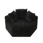 54''L Chenille Sponge single sofa,No Assembly Required,Fluffy Modern Sleeper Chair for Living room, Bedroom, Lounge and Projection Room W834P221047-djyc