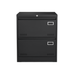 2 Drawer Metal Lateral File Cabinet with Lock,Office Vertical Files Cabinet for Home Office/Legal/Letter/A4,Locking Metal File Cabinet,Assembly Required (Black,with 2 Drawer) W1247P160450-djyc