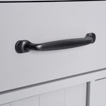 K&K Kitchen Island with Trash Can Storage Cabinet, Kitchen Cart with Drop Leaf, Spice Rack, Towel Rack and Drawer, Rolling Kitchen Island on Wheels with Adjustable Shelf, Grey WF326381AAG-djyc