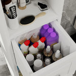 Tall Slim Bathroom Storage Cabinet, 71" Freestanding Bathroom Cabinet with 1 Drawer, 2 Doors and 4 Adjustable Shelves-White W282P154459-djyc