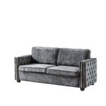 Convertible Sleeper Sofa with Memory Foam Mattress, 3-Seater Full Size Bed Couch for Living Rooms, Designed with Chenille Fabric W834S00282-djyc