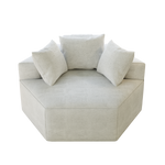 54''L Chenille Sponge single sofa,No Assembly Required,Fluffy Modern Sleeper Chair for Living room, Bedroom, Lounge and Projection Room W834P221045-djyc