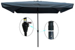 10 x 6.5ftPatio Umbrella OutdoorWaterproof Umbrella with Crank and Push Button Tilt for Garden Backyard PoolSwimming Pool Market W65627952-djyc