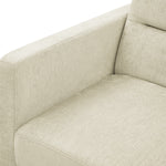 Loveseats Sofa Bed with Pull-out Bed,Adjsutable Back and Two Arm Pocket,Beige (54.5"x33"x31.5") W48766863-djyc