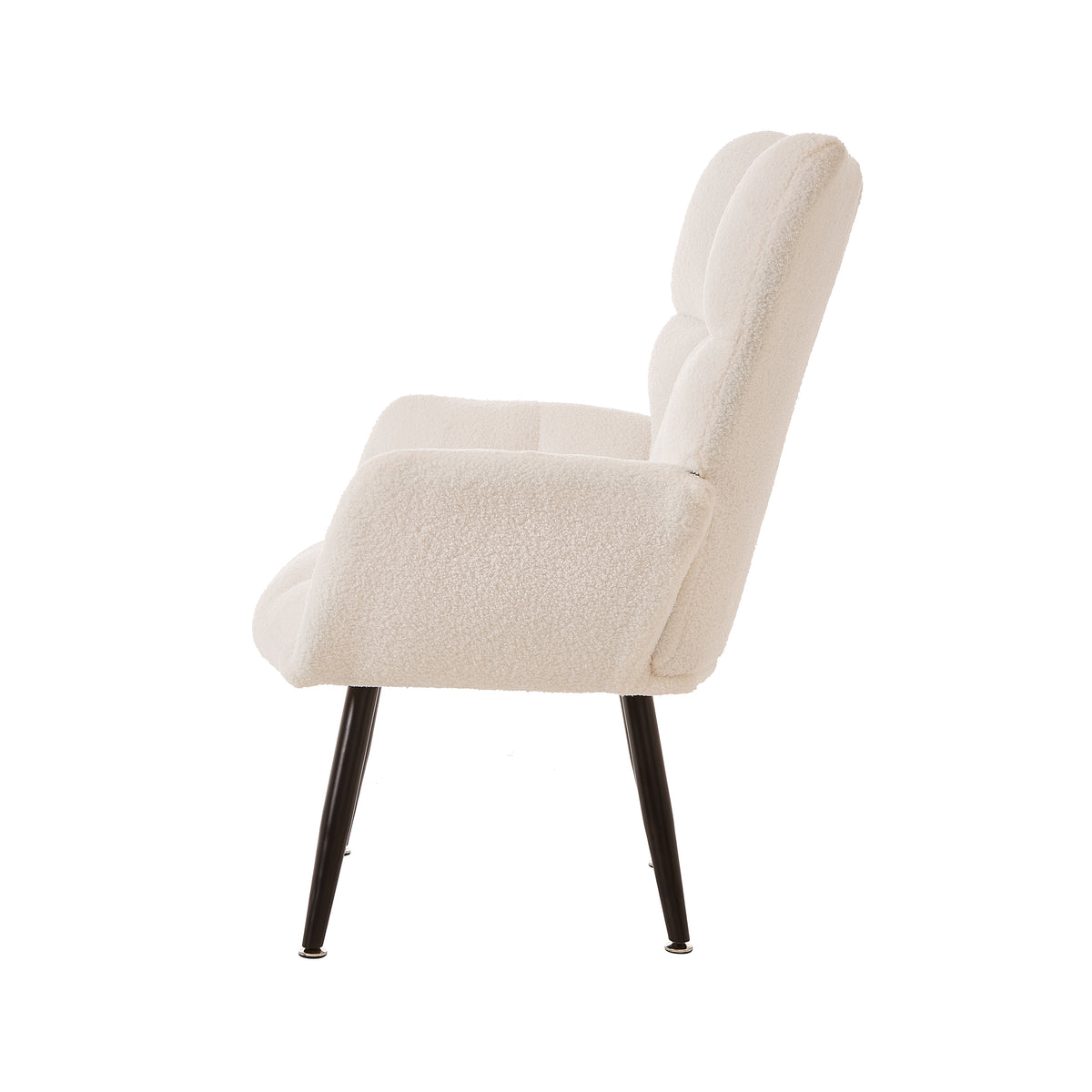 Modern Single Sofa Armchair with High Backrest Comfy Reading Chair for Small Spaces/Living Room/Bedroom/Apartment (COLOR:WHITE) W1669P175501-djyc