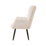 Modern Single Sofa Armchair with High Backrest Comfy Reading Chair for Small Spaces/Living Room/Bedroom/Apartment (COLOR:WHITE) W1669P175501-djyc