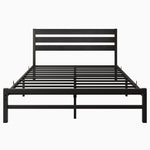 Queen Size Platform Bed Frame with Wooden Headboard, Under Bed Storage, Non-Slip, Noise Free, Easy Assembly, Black W840P164959-djyc