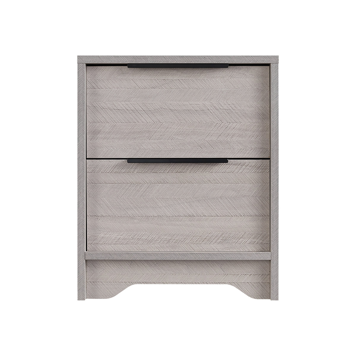 Grey Wooden Nightstand with TwoDrawers for Bedrooms and Other Places. W328127505-djyc
