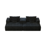 55-inch Chenille Sponge Sofa Lounge Chair,No Assembly Required,Fluffy Modern Sleeper Chair for Indoor Living Room Bedroom W834P221019-djyc