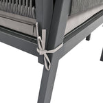 K&K 4-Piece Rope Patio Furniture Set, Outdoor Furniture with Tempered Glass Table, Patio Conversation Set Deep Seating with Thick Cushion for Backyard Porch Balcony (Grey) SK000003AAG-djyc