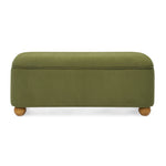 Flannelette Fabric Storage Ottoman bench, cushioned bed end Ottoman bench with storage and seat, suitable for bedrooms, living rooms, and entrance passages-GREEN(41.73"*15.55"*17.71") W487P202261-djyc