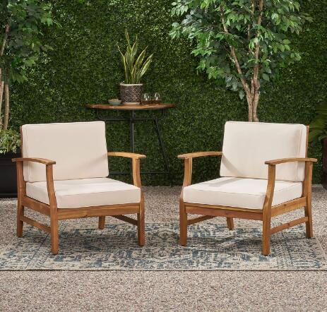 Modern Acacia Wood Club Chair – Stylish Slat Panel Design for Outdoor Comfort 61442.00CRM-djyc