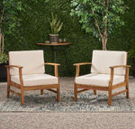 Modern Acacia Wood Club Chair – Stylish Slat Panel Design for Outdoor Comfort 61442.00CRM-djyc