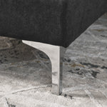 Modern Sofa 3-Seat Couch with Stainless Steel Trim and Metal Legs for Living Room,New package compression sofa technology,black W487S00233-djyc