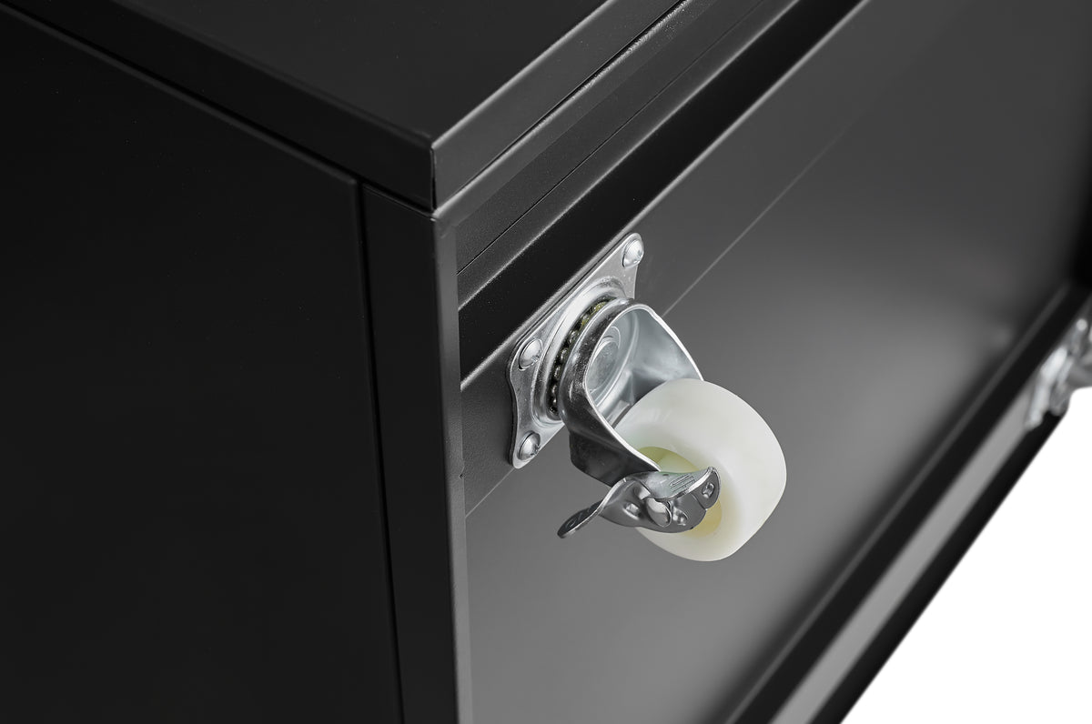 Office furniture Copier Cabinet black 2 door steel copier stand mobile pedestal file Printer Stand W1247131617-djyc