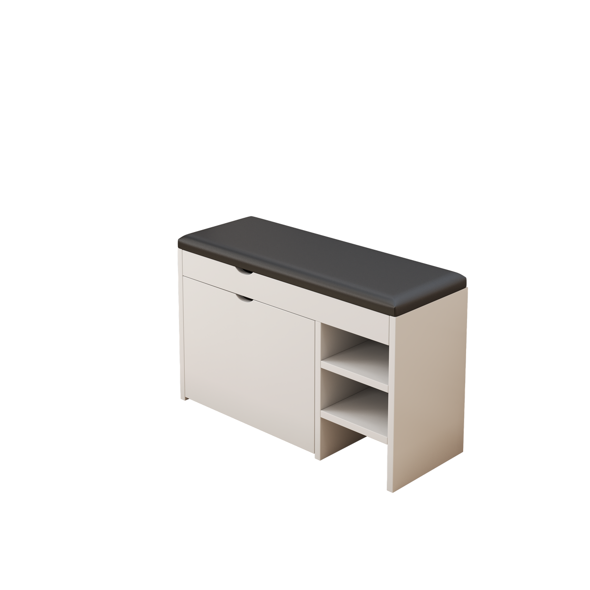 31.49 inches white shoe stool, soft cushion, soft and comfortable cushion, can be placed in the door, bedroom and other scenes W1278P185557-djyc