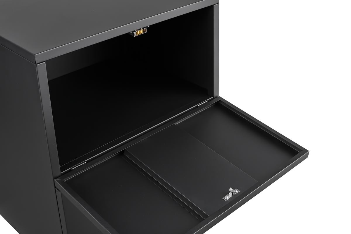 Office furniture Copier Cabinet black 2 door steel copier stand mobile pedestal file Printer Stand W1247P160443-djyc