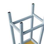 K&K 53inch Large Kitchen Island with 2 Bar Stools, Power Outlet,Door Internal Storage Rack,Kitchen Storage Cart on 5 Wheels with Drop Leaf,5 Open Side Racks,3 Drawers for Kitchen,Dining Room,Grey Blue N707S000007G-djyc