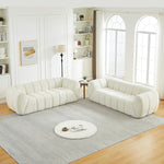 Chenille Pure Foam Sofa, Modern Quilted Cloud Sofa, Deep-Seat Chenille Pure Foam Sofa, Comfortable Modern Sofa, Suitable for Living Rooms, Bedrooms, and Apartments-W834S00635