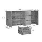 Versatile Side Cabinet with Ample Storage & Divided Display: Ideal for Dining Room & Living Room Settings W1278S00032-djyc