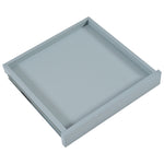 K&K Kitchen Island with Foldable Counter Top, Kitchen Storage Cart with Slide-Out Shelf, Towel Rack and Drawer, Rolling Kitchen Cart on Wheels, for Kitchen, Living Room, Dining Room, Grey Blue N707P173036G-djyc