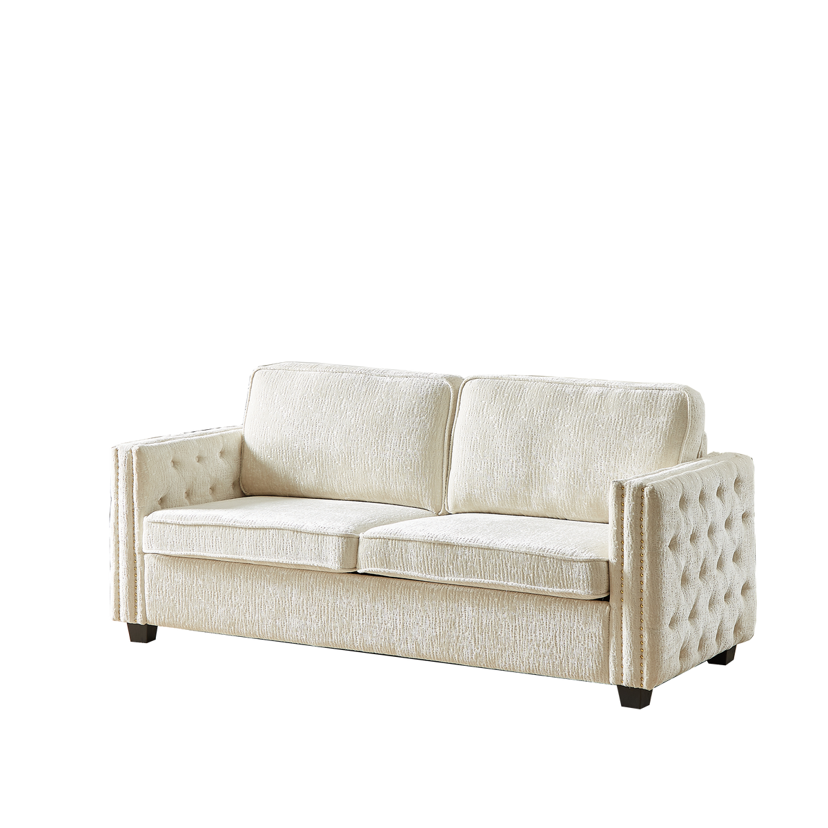 Convertible Sleeper Sofa with Memory Foam Mattress, 3-Seater Full Size Bed Couch for Living Rooms, Designed with Chenille Fabric W834S00280-djyc