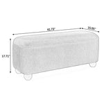 Flannelette Fabric Storage Ottoman bench, cushioned bed end Ottoman bench with storage and seat, suitable for bedrooms, living rooms, and entrance passages-GREEN(41.73"*15.55"*17.71") W487P202261-djyc