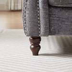 81-inch Chenille Face-to-face Chaise Lounge with Two Pillows,Nailhead trim,Button Tufted Design and Rolled Arms for Lounge, Living room and Office W834S00316-djyc