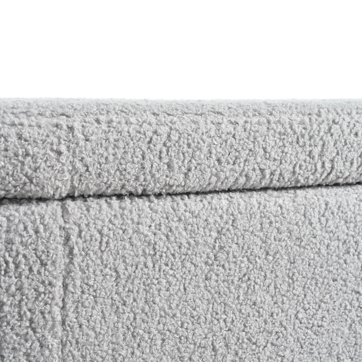 Oval Storage Bench for Living Room Bedroom End of Bed, Upholstered Storage Ottoman Entryway Bench With Metal Legs,Grey N769P195486G-djyc