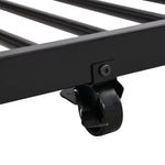 Over Twin Bunk Bed Frame with Trundle,Metal Bunkbed with Sturdy Guard Rail and 2 sideLadders for Kids/Adults,Can be Divided Into Two Beds, No Box Spring Needed, Noise Free for Dorm,Black W1916115338-djyc