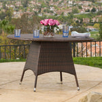 5-Piece Outdoor Dining Set – Sturdy Wicker & Powder-Coated Iron, Water-Resistant, Seats 4 56312.00MBRN-djyc