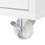 K&K Rolling Kitchen Island With Extended Table, Kitchen island on Wheels with LED Lights,Power Outlets and 2 Fluted Glass Doors, Kitchen Island with a Storage Compartment and Side 3 Open Shelves,White WF316018AAW-djyc