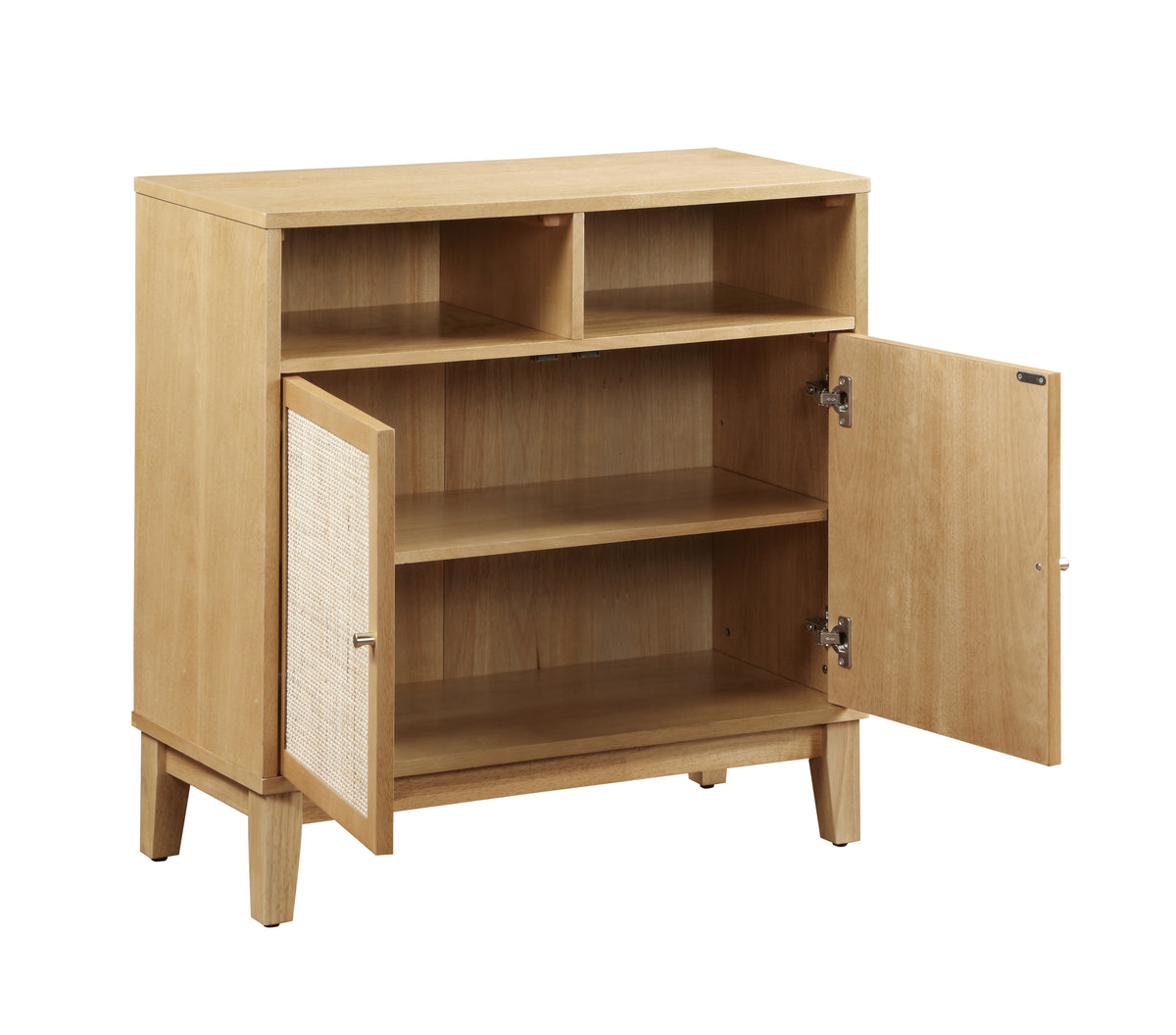 Buffet Cabinet with Storage,Storage Cabinet with Natural Rattan Decorated Doors,Rattan Cabinet with Adjustable Shelf,Sideboard for Living Room,Kitchen,Hallway,2 doors, storage, Natural W1998128705-djyc