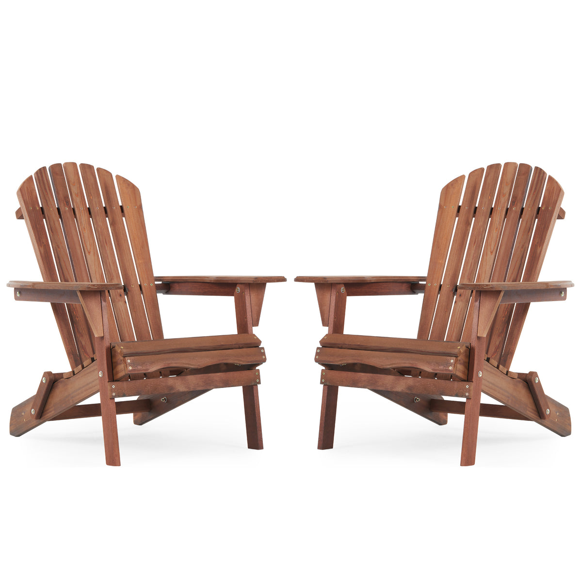 Wooden Outdoor Folding Adirondack Chair Set of 2 Wood Lounge Patio Chair for Garden,Garden, Lawn, Backyard, Deck, Pool Side, Fire Pit,Half Assembled, W1390124961-djyc