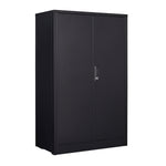 Metal Storage Cabinet with Locking Doors and Adjustable Shelf, Folding Filing Storage Cabinet , Folding Storage Locker Cabinet for Home Office,School,Garage, Black W124747827-djyc
