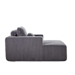 62.5-Inch Corduroy Sponge Sofa Lounge Chair,No Assembly Required,Fluffy Modern Sleeper Chair for Indoor Living Room Bedroom W834P206041-djyc