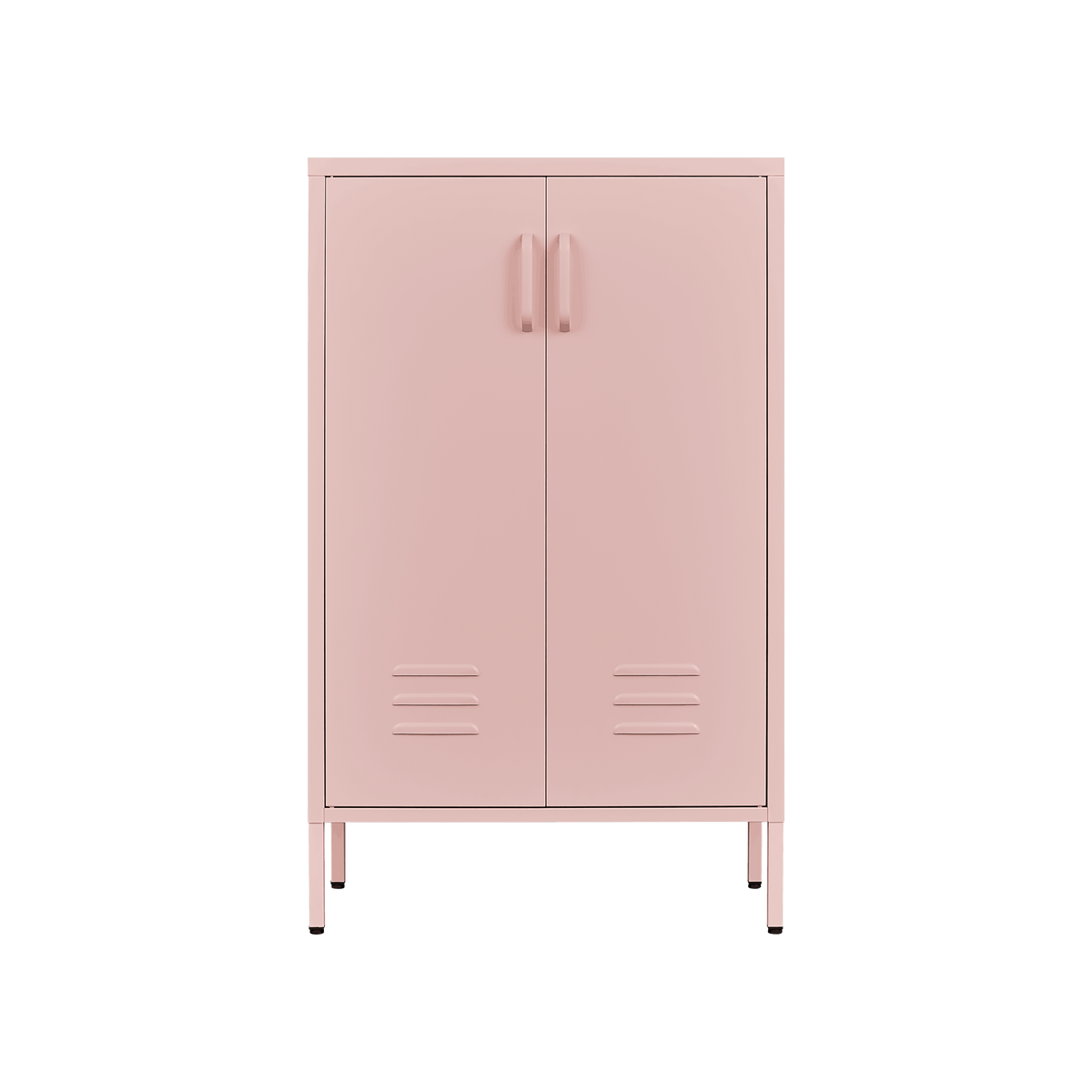 Pink Steel Double Door Cabinet with Handles, With Removable Dividers and Adjustable Height. Suitable for Living Room, Office, Bedroom, Study and Other Places. W328P195208-djyc