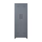 Metal Storage Cabinets, Cleaning Tool Cabinet with Locking Door, Tall Broom Tool Organizer and Storage, Large Storage Cabinet for Kitchen, Pantry, Office, Shop W328P193783-djyc